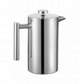 Stainless Steel Double Wall Coffee French Press and Tea Maker 1