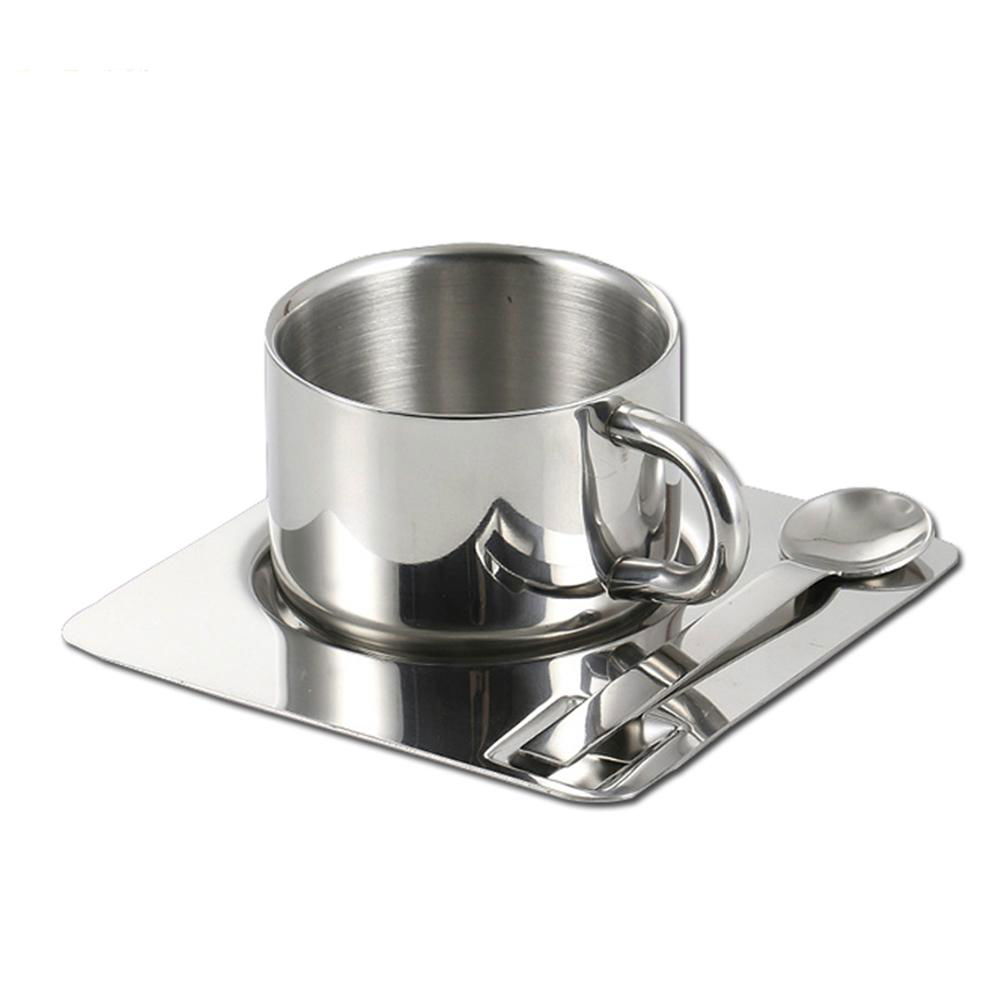 Double Wall 18/8 Stainless Steel Coffee Cup Set 