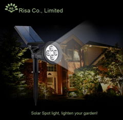 Solar garden spotlight