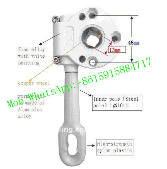 aluminium retractable awning gear box for awning factory