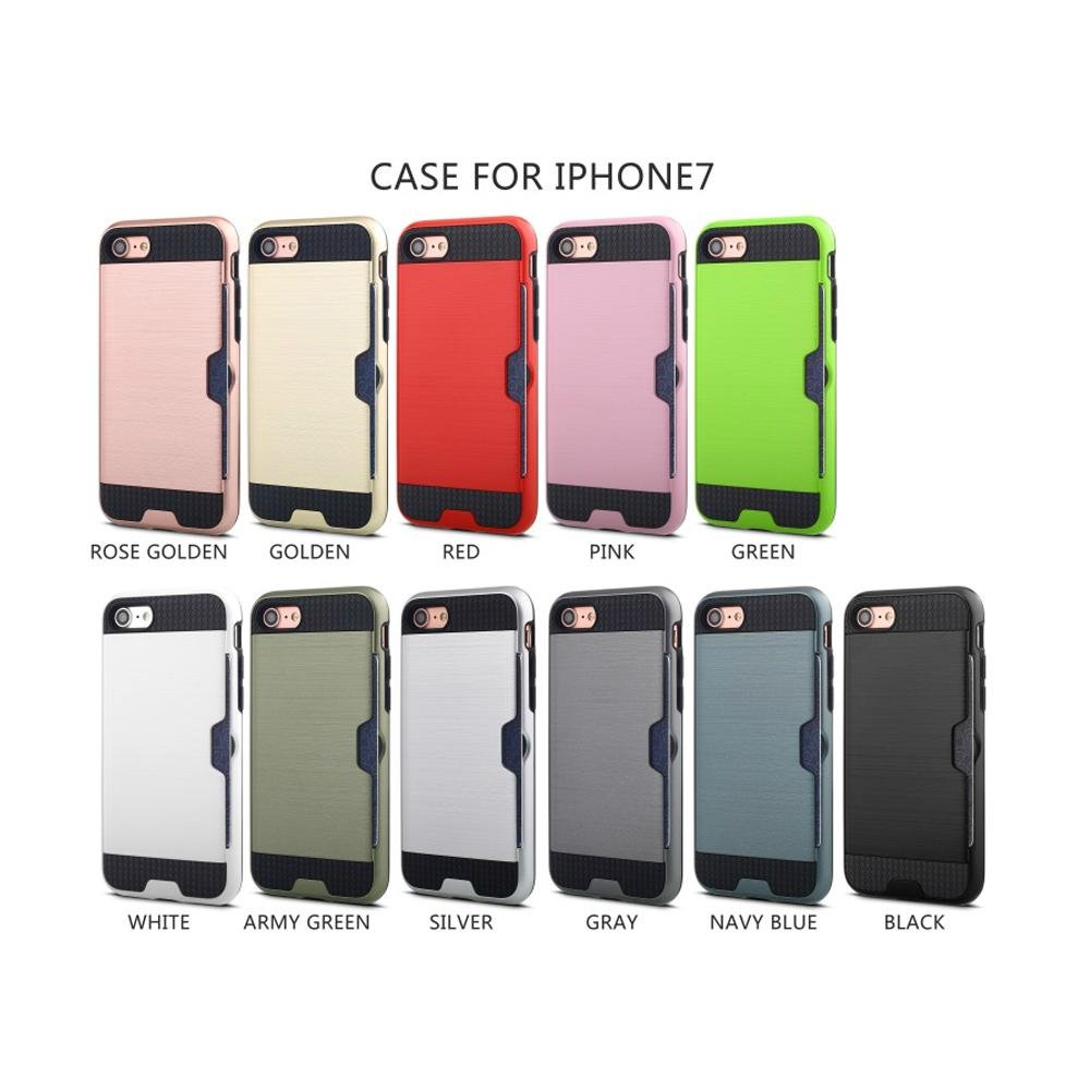 For iphone 7 cell phone case protection phone cover 11 colors with card