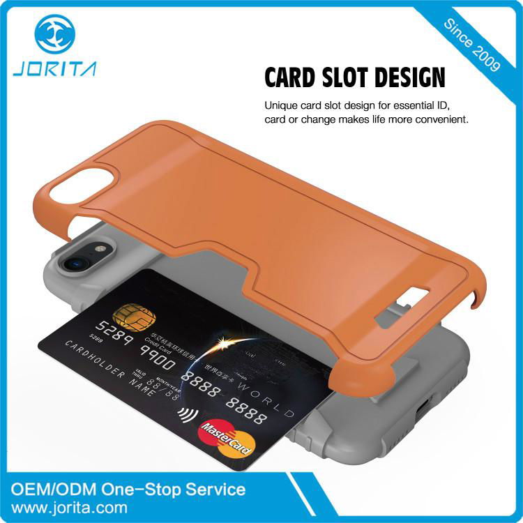 Multi color case detachable phone case with card slots