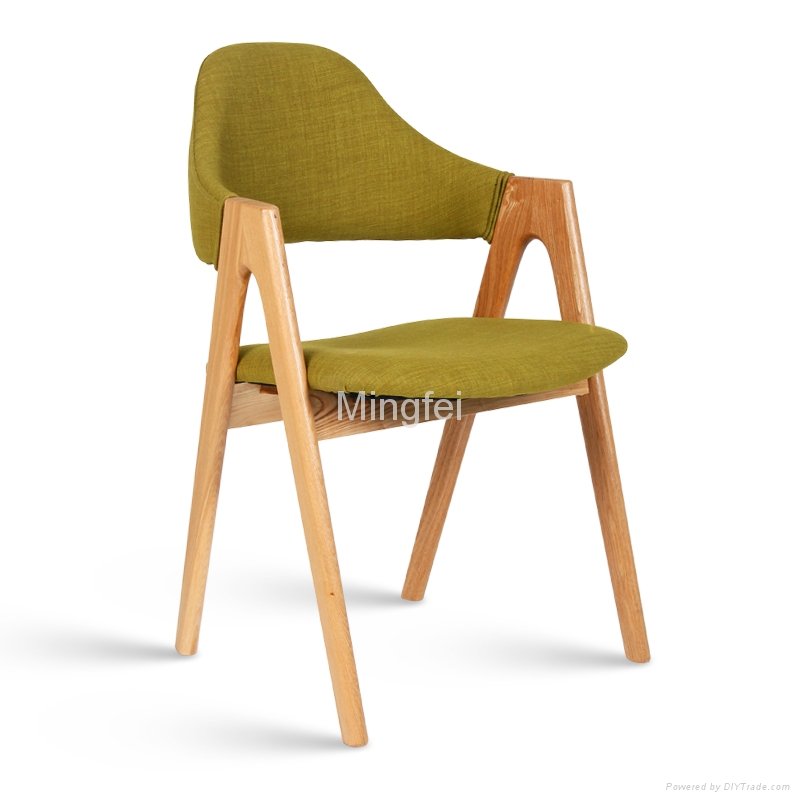 cheap wood design restaurant chair with PU cushion