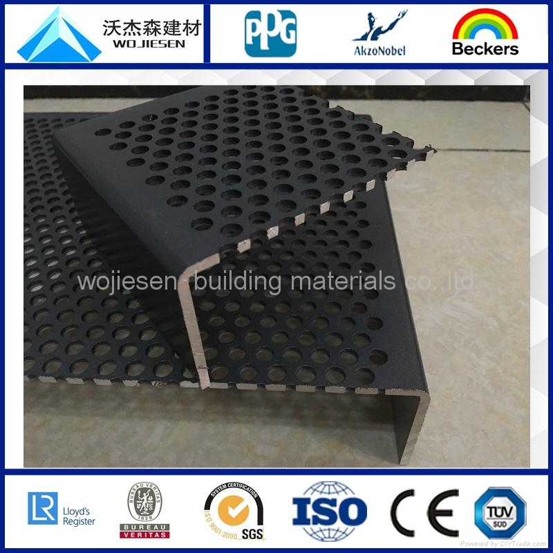 Perforated aluminum decorative panel with PVDF 2