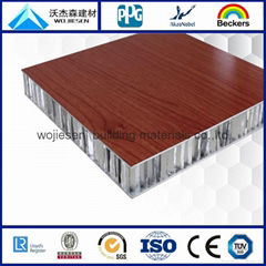 Wood grain aluminum honeycomb panel