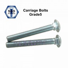 Grade5 Carriage Bolts SAE J429 Unc Full Body Zinc Plated