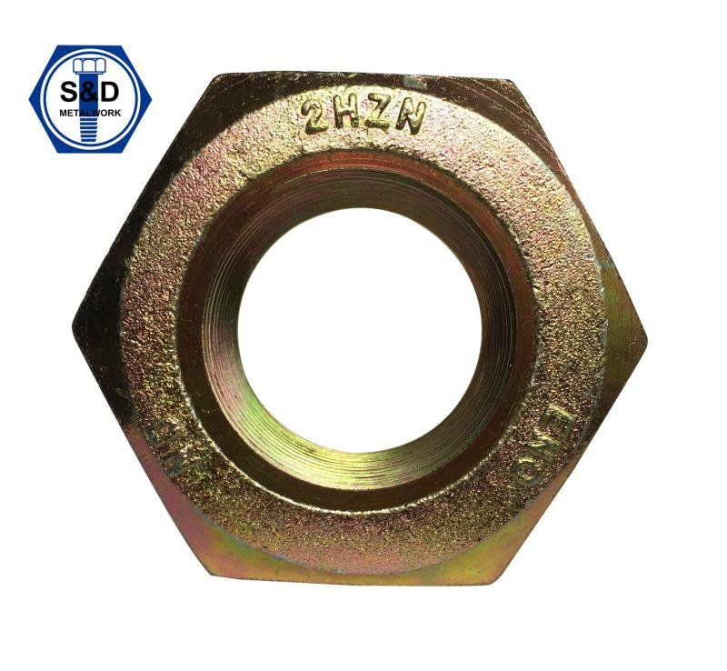 ASTM A194 2h Heavy Hex Nuts Zinc Yellow 2