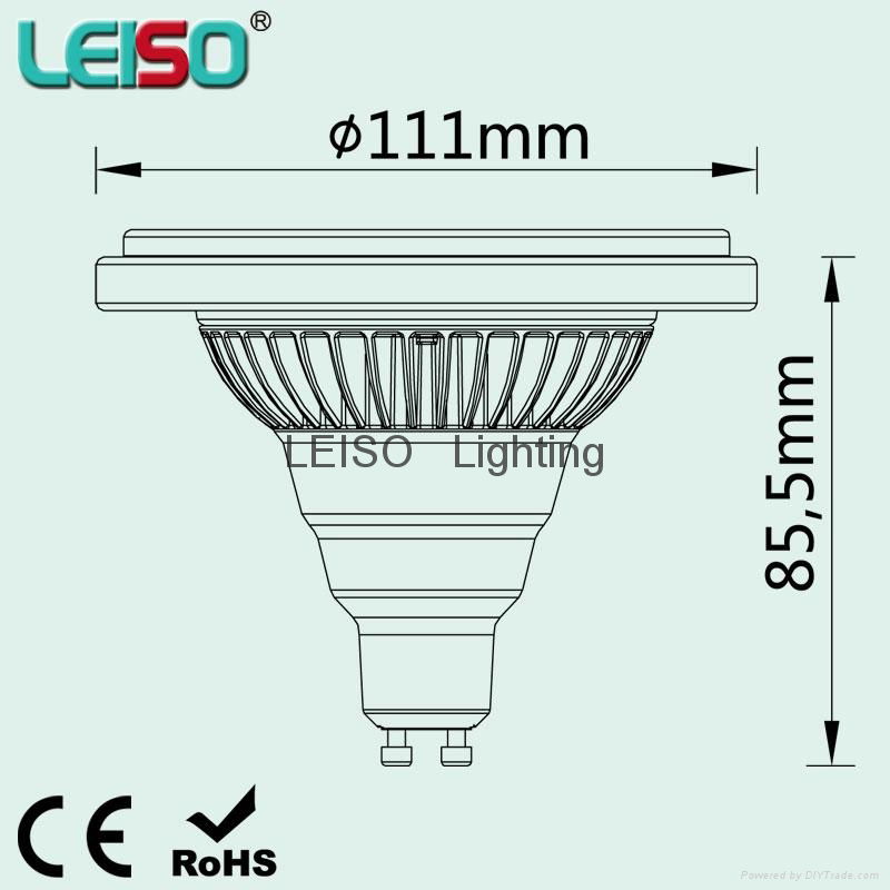 LED Spotlight AR111 12.5W Dimmable Light for High Power desi 4