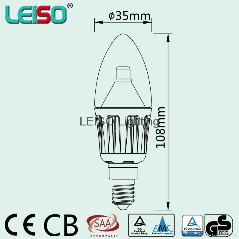 330&deg;Patent Design E14 LED Candle  3