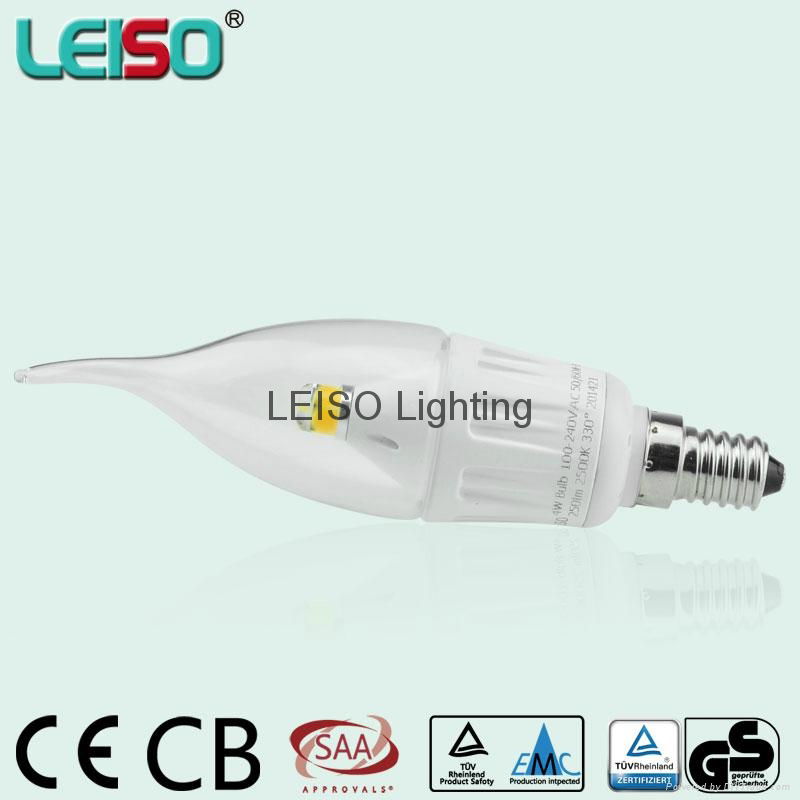 專利獨特設計330度E14 LED蠟燭燈 2