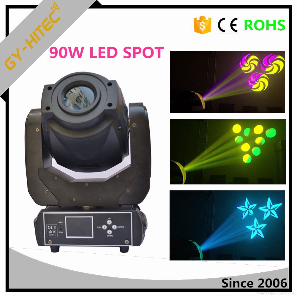 Newest 90W dmx Led Moving Head Beam Spot Gobo light