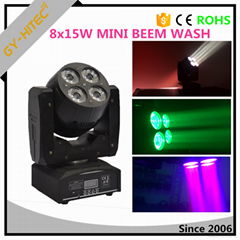 2016 disco club mini led 8x15W 4in1 wash Infinite moving head light