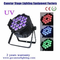 indoor led par can 18x18w RGBWA+UV 6 in 1