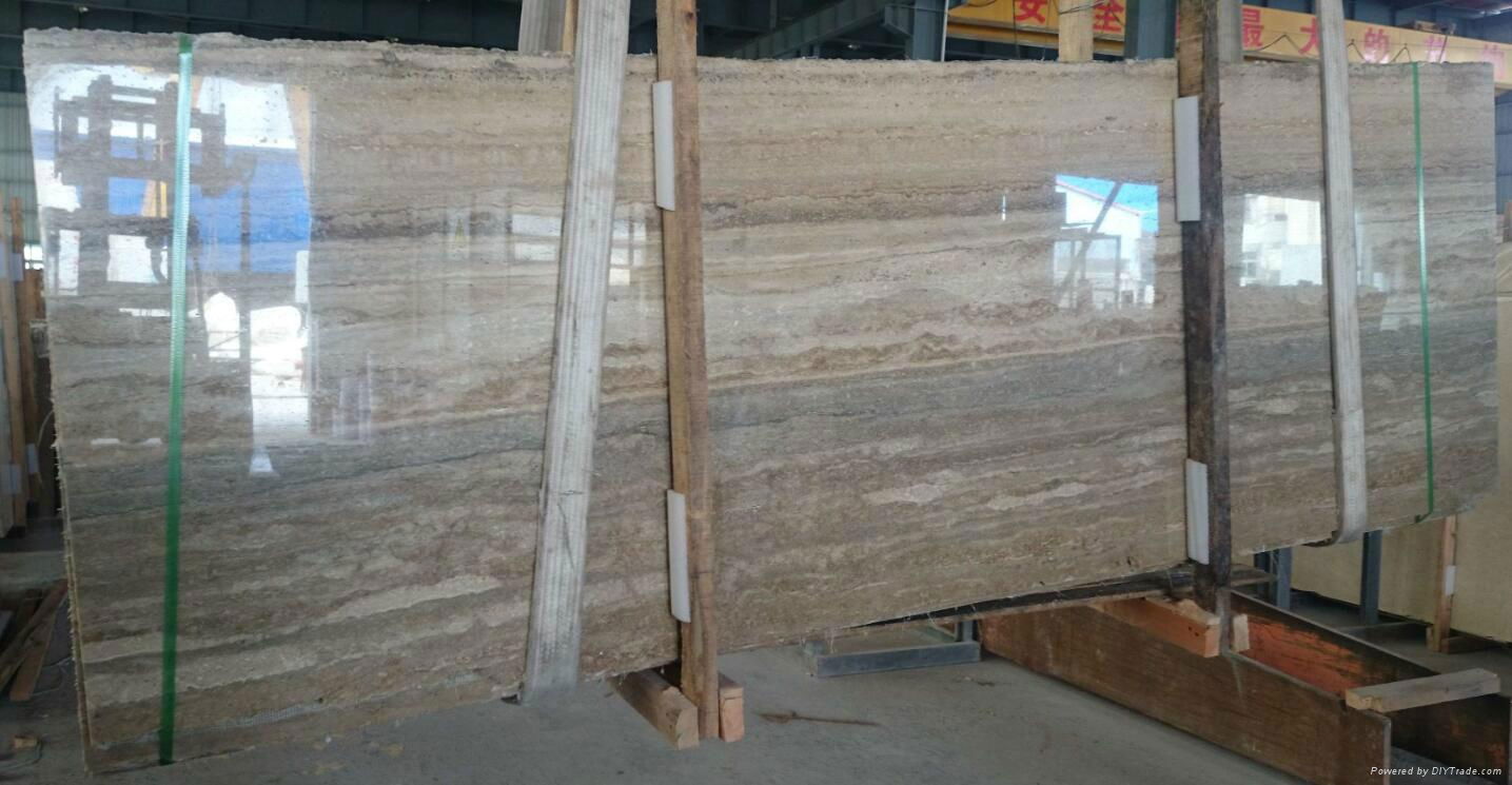 Stormy Gray Travertine Slabs and tiles