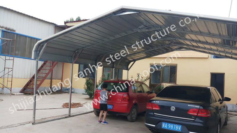 Metal Structure Portable Metal Car Shelter Steel Carport 4