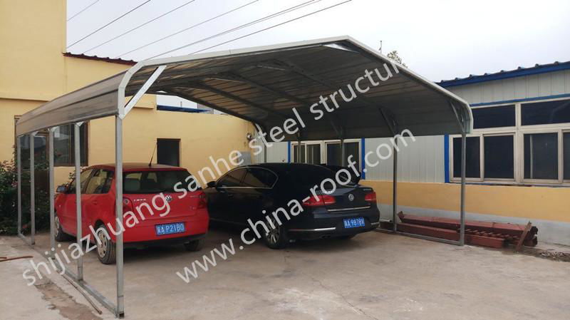 Metal Structure Portable Metal Car Shelter Steel Carport 2