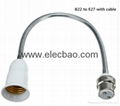 B22 TO E27 with cable