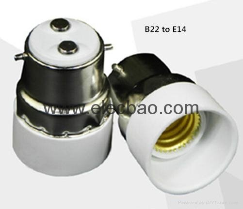 B22 to E14 LED lamp adapter