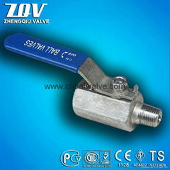 1PC SS ball valve 2000PSI Male&Female