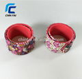 Colorful in mold print silicon wristband slap wrist band bracelet silicone watc 3