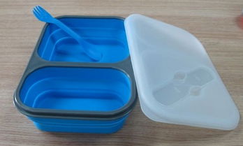 LFGB FDA Reach EN71 RoHS Silicone Collapsible lunch box 