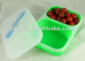 LFGB FDA Reach EN71 RoHS Silicone Collapsible lunch box  4