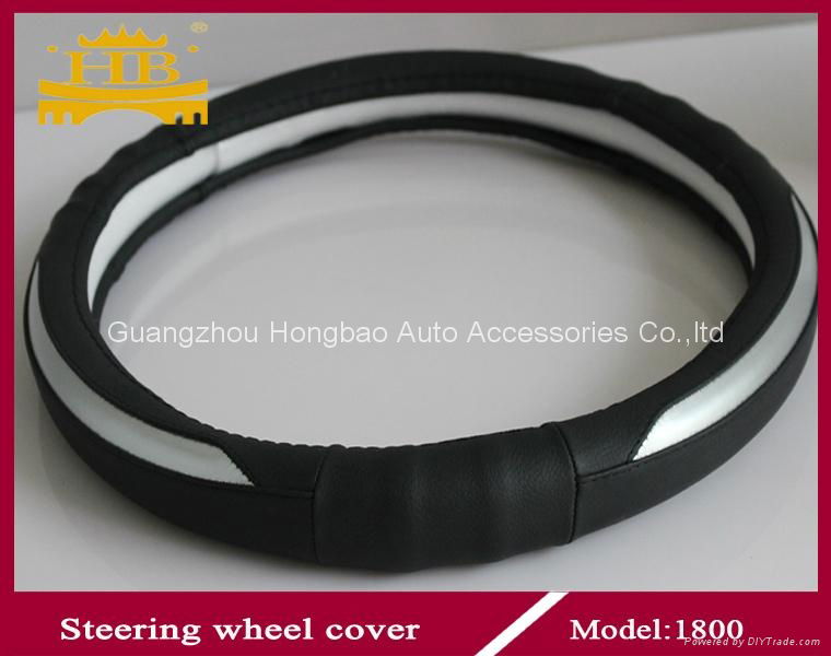 heated genuine leather steering wheel cover  3