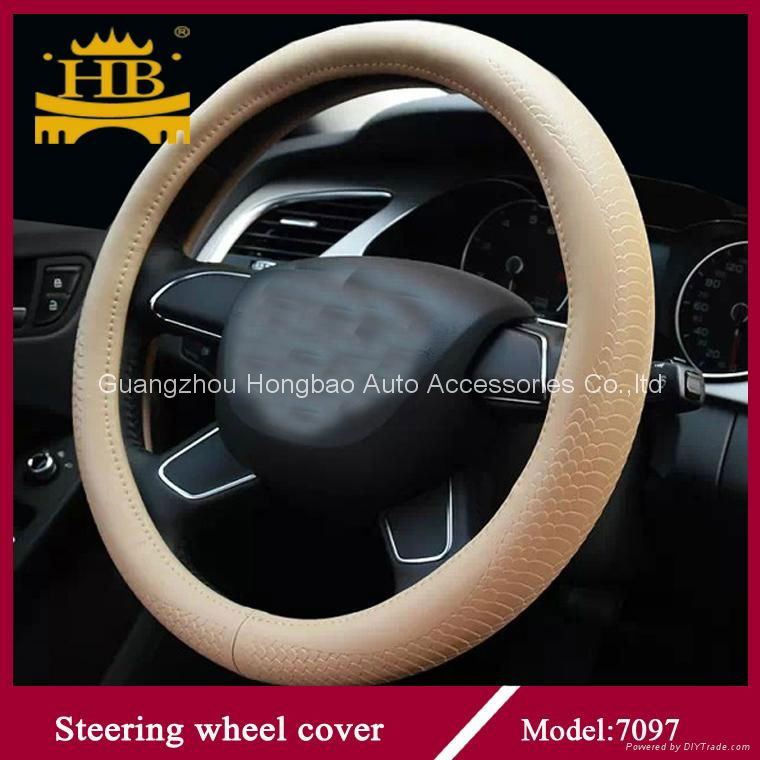 heated genuine leather steering wheel cover