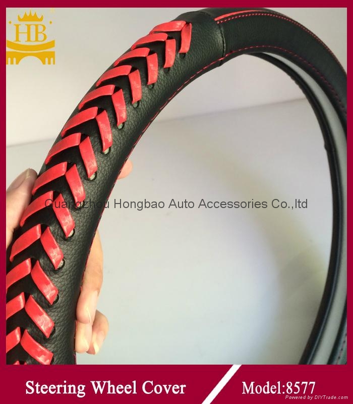Handmade stitching steering wheel cover 8577 HB (China
