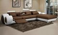 Cowhide leather sofa living room sofa Arts minimalist modern fashion creative co 2