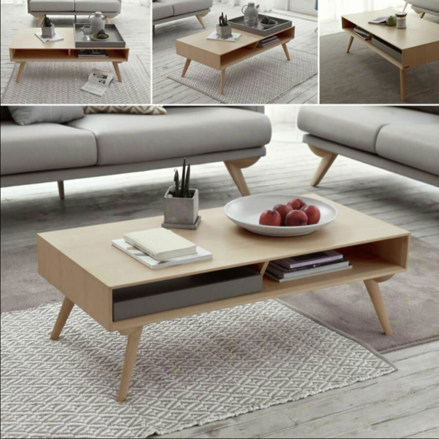 Solid wood living room furniture side table coffee table small tea table