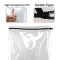 Wholesale price OEM Custom clear zipper garment pvc bag 3