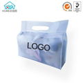 Wholesale price custom toiletry cosmetic packaging zipper bag stand