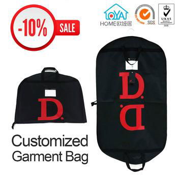OEM logo printing quality custom garment bag for suit cover