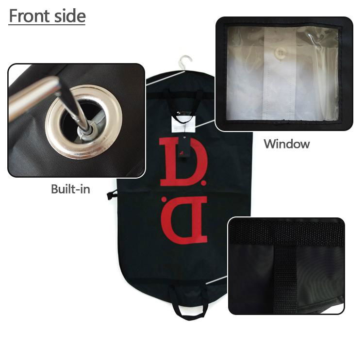 OEM logo printing quality custom garment bag for suit cover 3