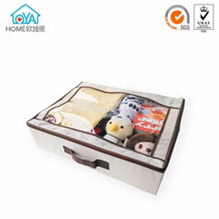 Non woven large zipper quilt mink blanket storage bag