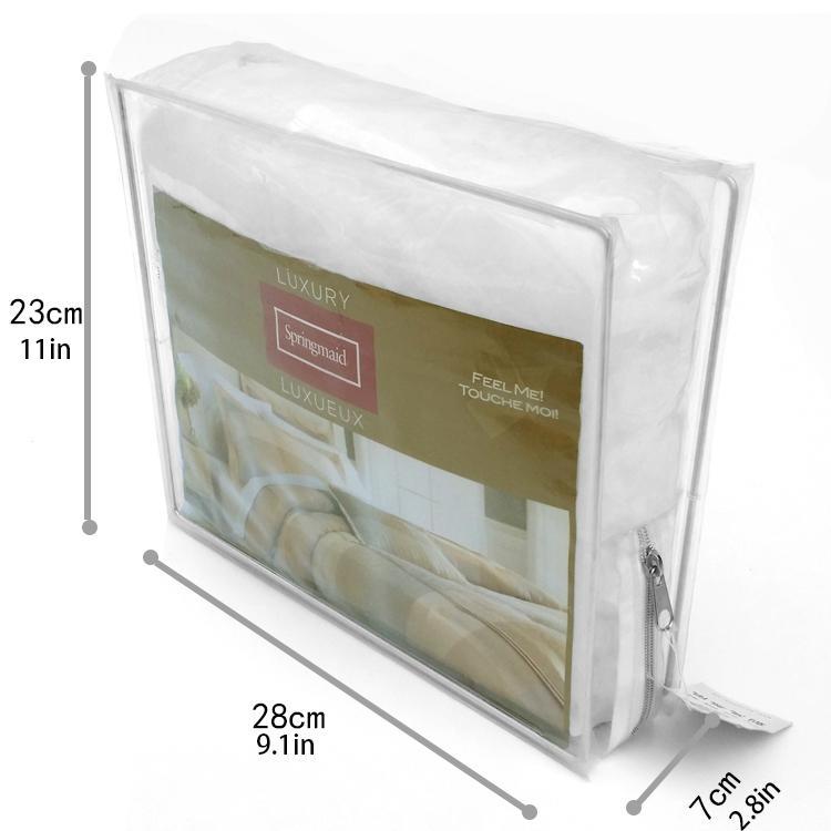 Custom Wholesale clear plastic plastic blanket bags for bedding 2