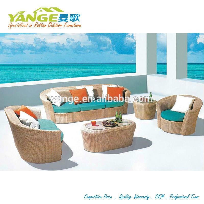 Rattan outdoor furniture patio wicker sofa set YG-6007