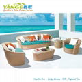 Rattan outdoor furniture patio wicker sofa set YG-6007 1