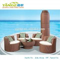 Rattan outdoor furniture patio wicker sofa set YG-6071 1