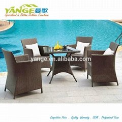 Rattan outdoor furniture patio wicker chair table set YG-8061