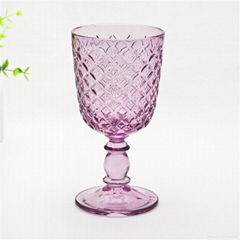 Hot Sale Glass Goblet Thick Stem Wine Goblet Decorative Glass Wine Cup