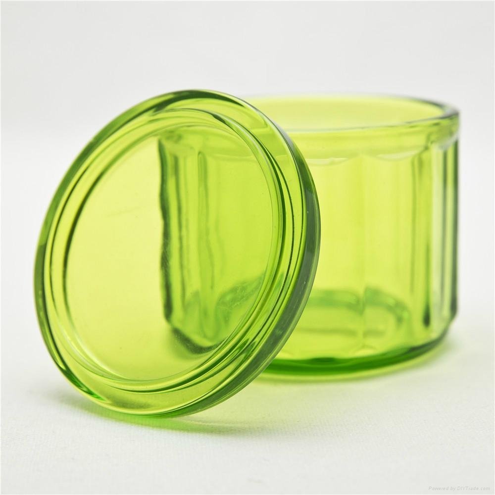 High Quality Glass Nuts Storage Jar Green Glass Jar With Lid 3
