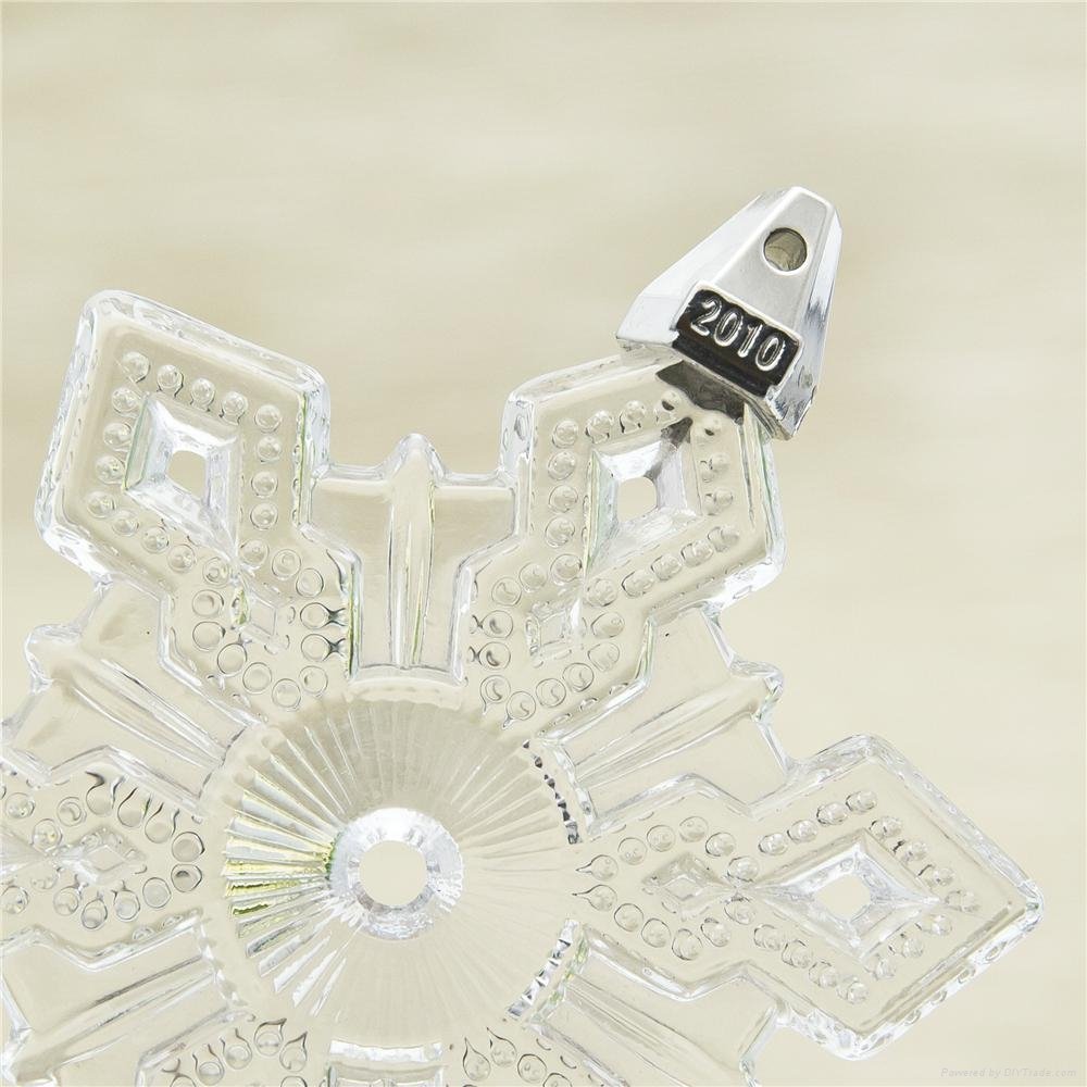 Most Popular Christmas Decoration Snow Shape Glass Handicraft 3