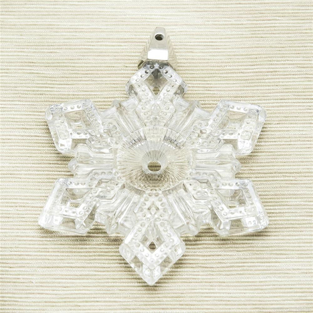 Most Popular Christmas Decoration Snow Shape Glass Handicraft