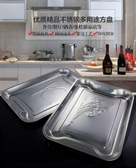 Hot Sale Stainless Steel Silver Serving Tray    