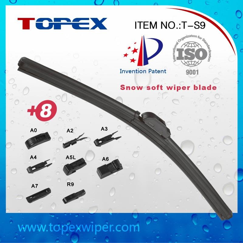    T-S9 New Technology High Quality Wholesale Flat Wiper Blade 8 in 1 Snow Wiper