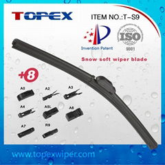 T-S9 New Technology High Quality Wholesale Flat Wiper Blade 8 in 1 Snow Wiper