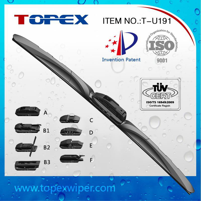 T-U191 Hybrid Wiper Blade All Fit Windshield Wiper Blade 3