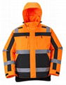 Winter Padded Hooded Reflective Jacket